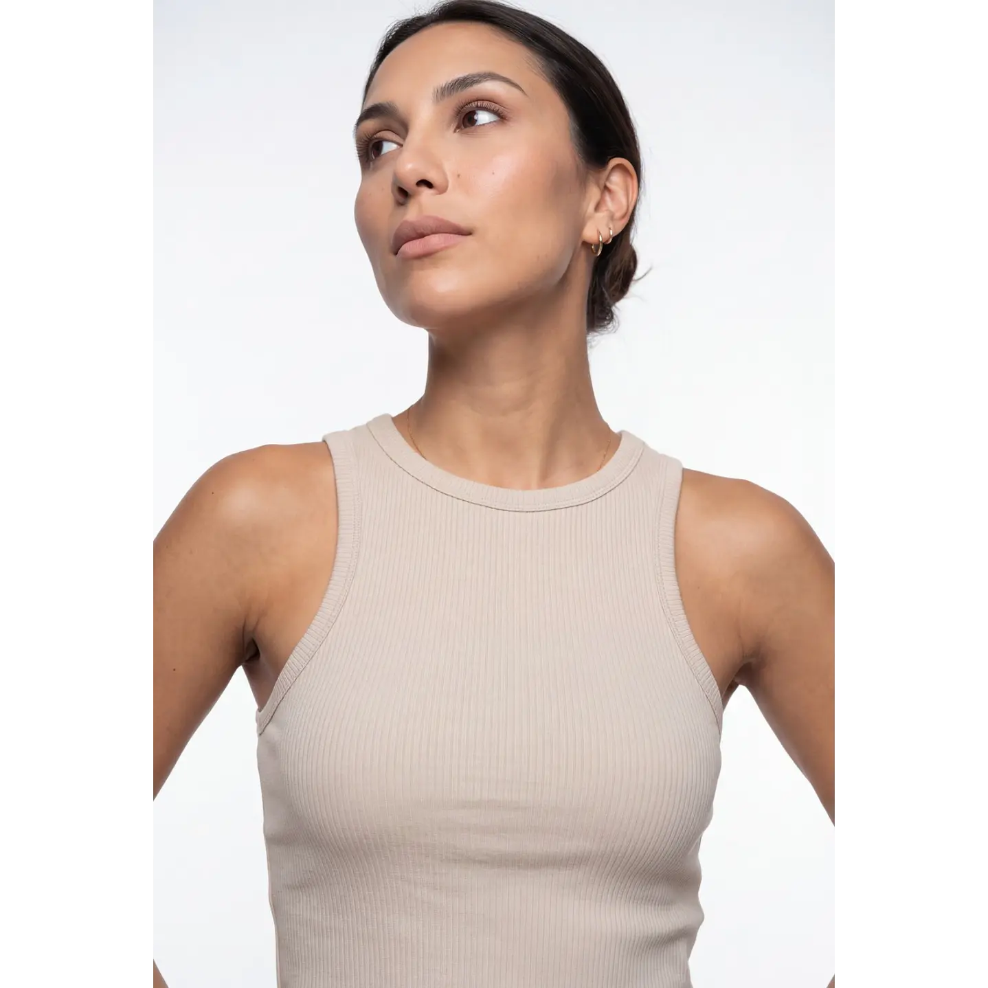 Polera Halter Mujer Beige 4