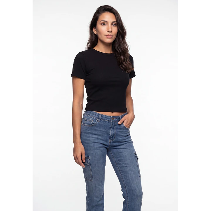 Polera Clasica Mujer Negro 1