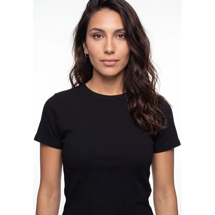Polera Clasica Mujer Negro 4