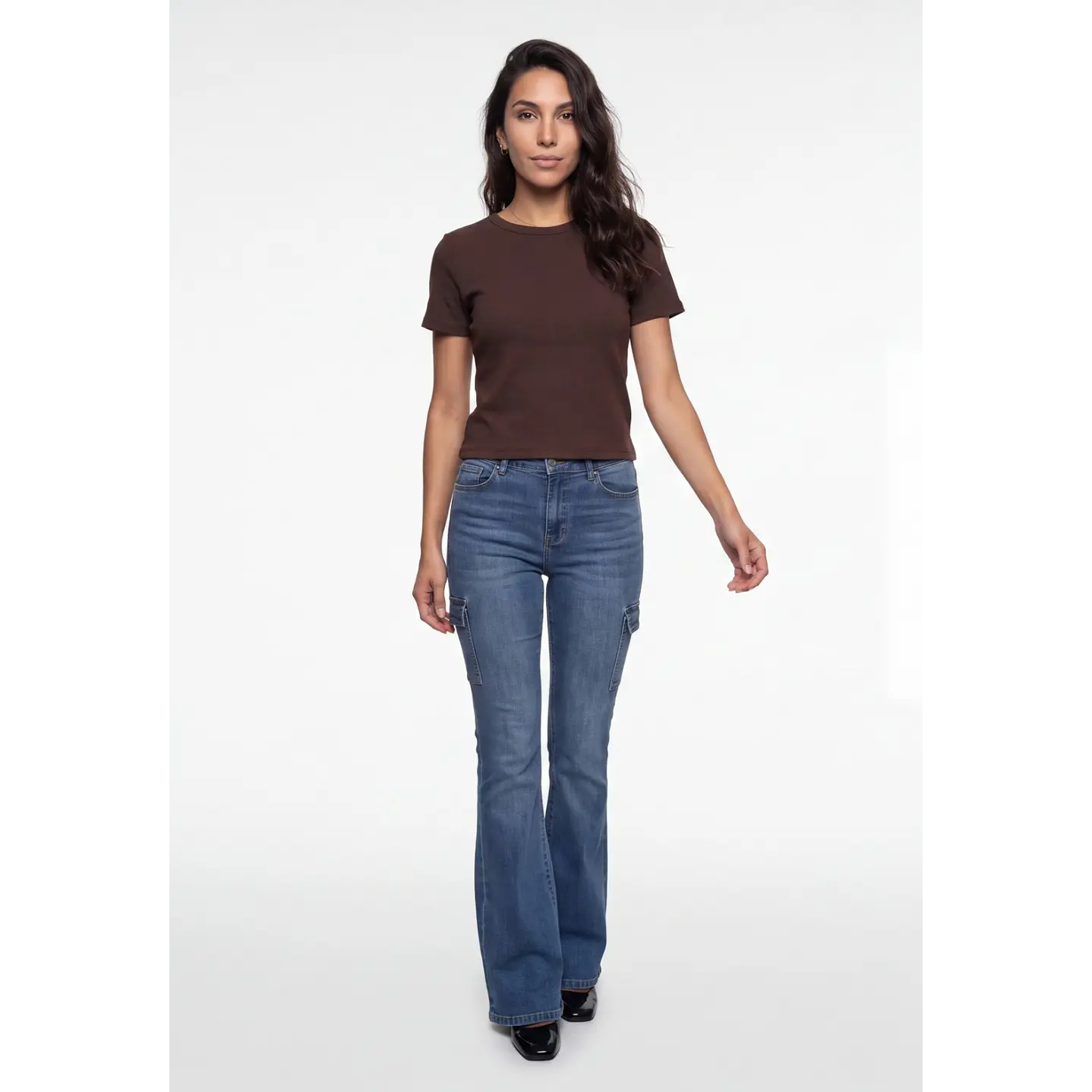 Polera Clasica Mujer Café 3
