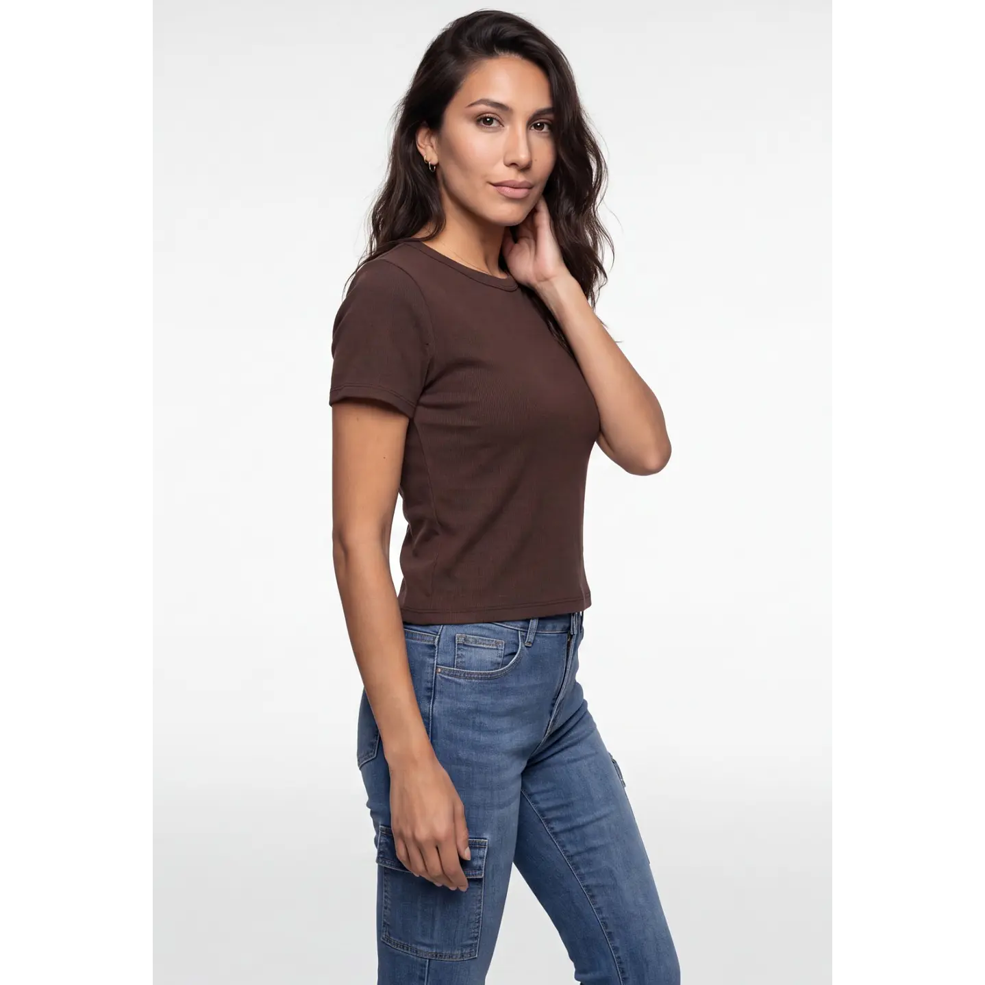 Polera Clasica Mujer Café 1