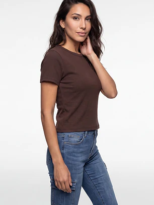 Polera Clasica Mujer Café