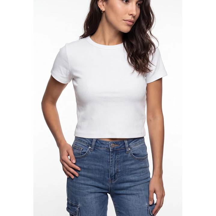 Polera Clasica Mujer Blanco 1
