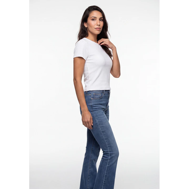 Polera Clasica Mujer Blanco 4