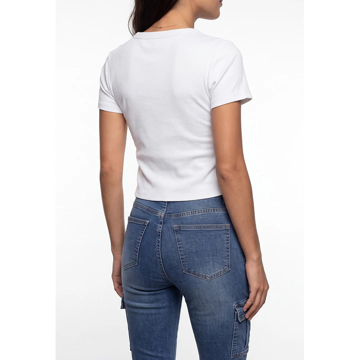 Polera Clasica Mujer Blanco 2