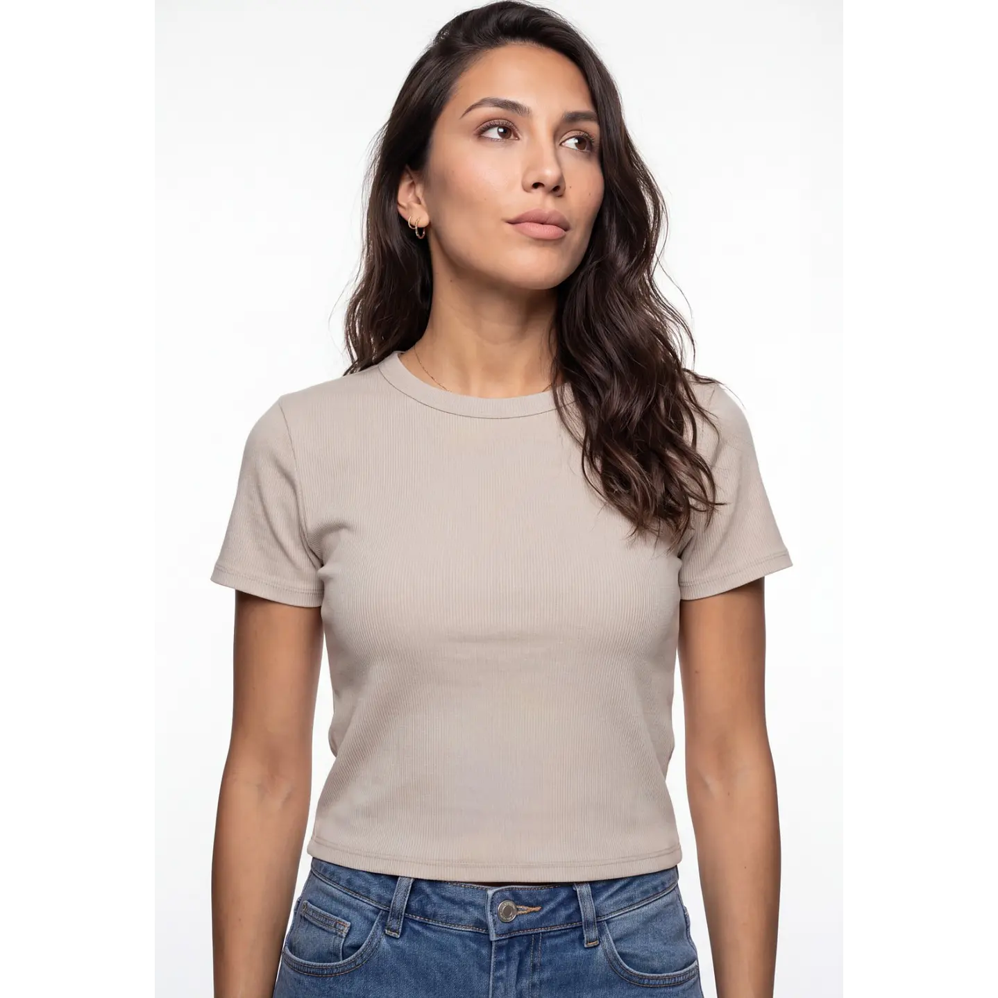 Polera Clasica Mujer Beige 4