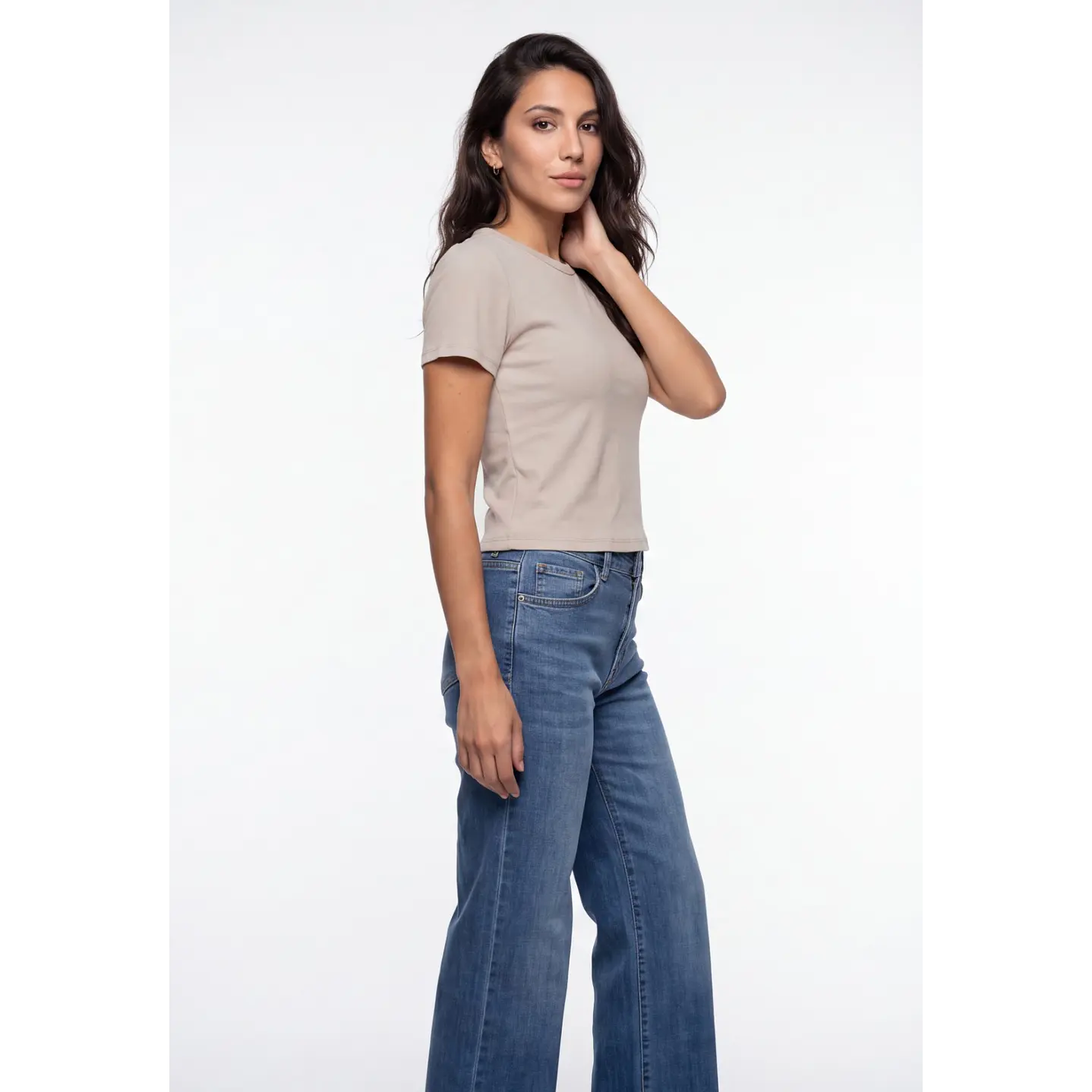 Polera Clasica Mujer Beige 1