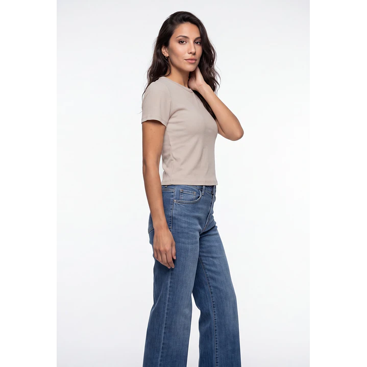 Polera Clasica Mujer Beige 1
