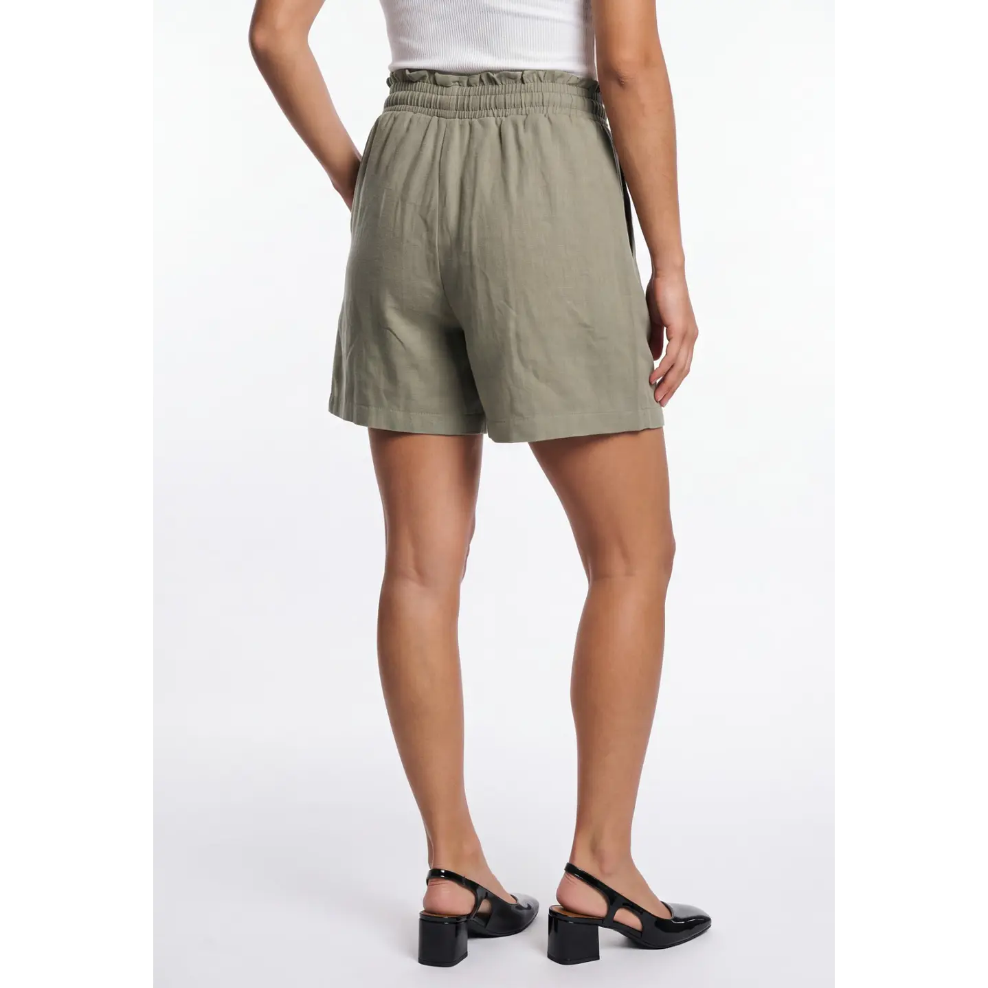 Short Lino Mujer Verde 2