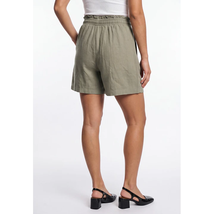 Short Lino Mujer Verde 2