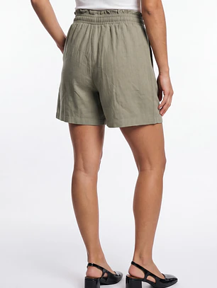 Short Lino Mujer Verde
