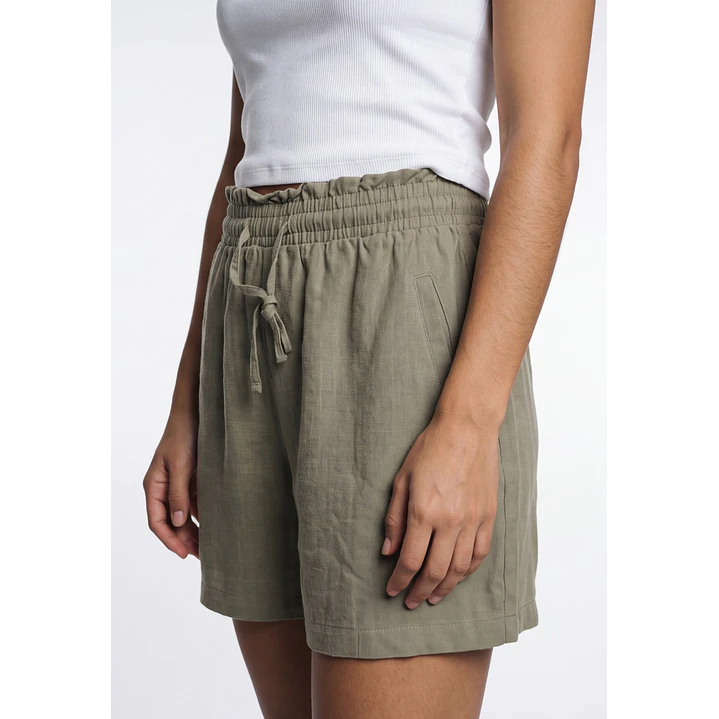 Short Lino Mujer Verde 4