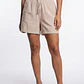 Short Lino Mujer Beige - Miniatura 1