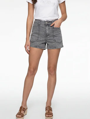 Short Denim Mujer Gris