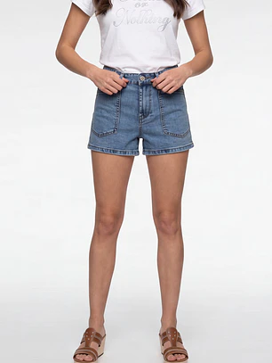 Short Denim Mujer Celeste