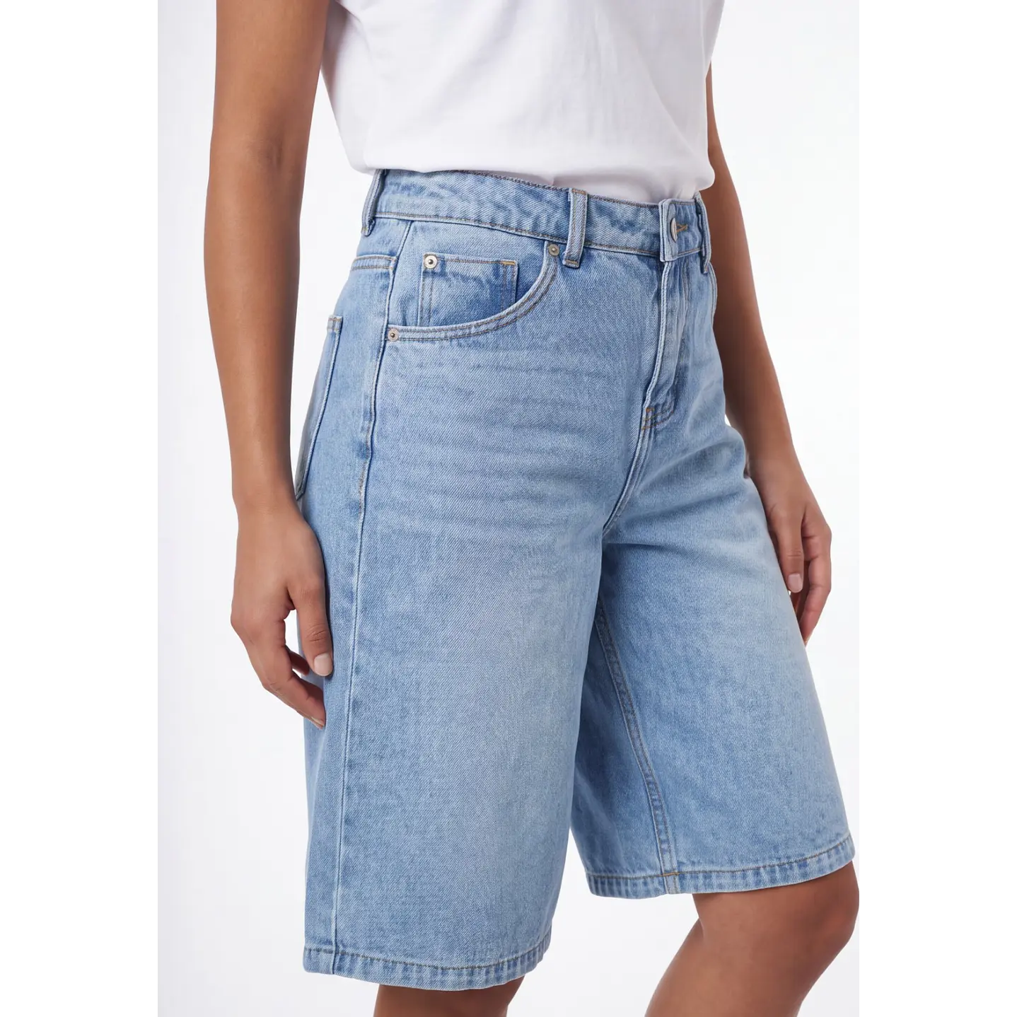 Short Maxi Denim Mujer Azul 4