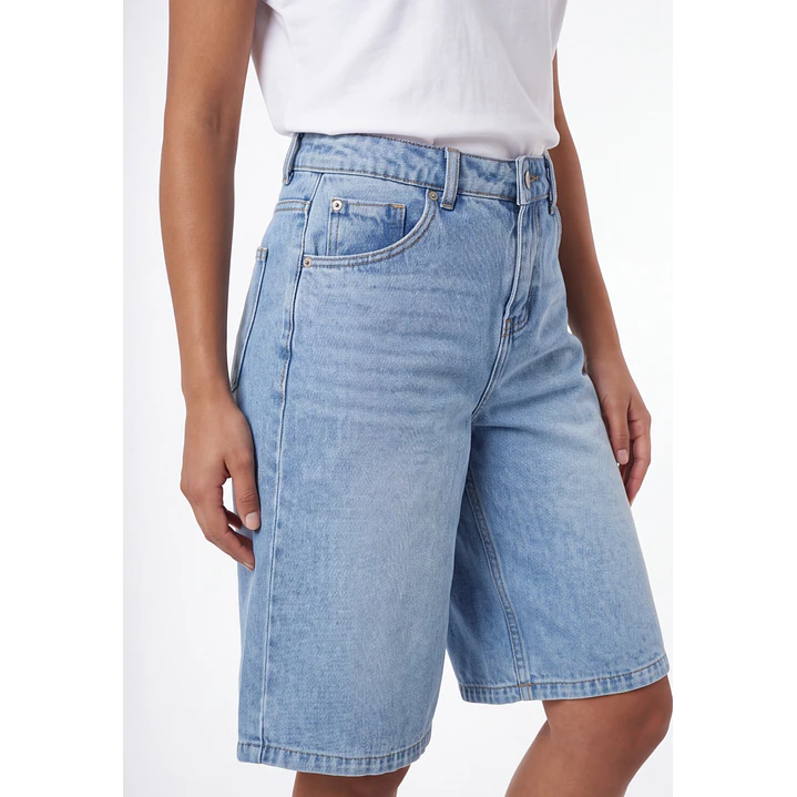 Short Maxi Denim Mujer Azul 4
