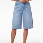 Short Maxi Denim Mujer Azul - Miniatura 1