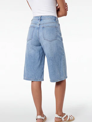 Short Maxi Denim Mujer Azul