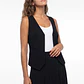 Vest Lino Mujer Negro - Miniatura 1