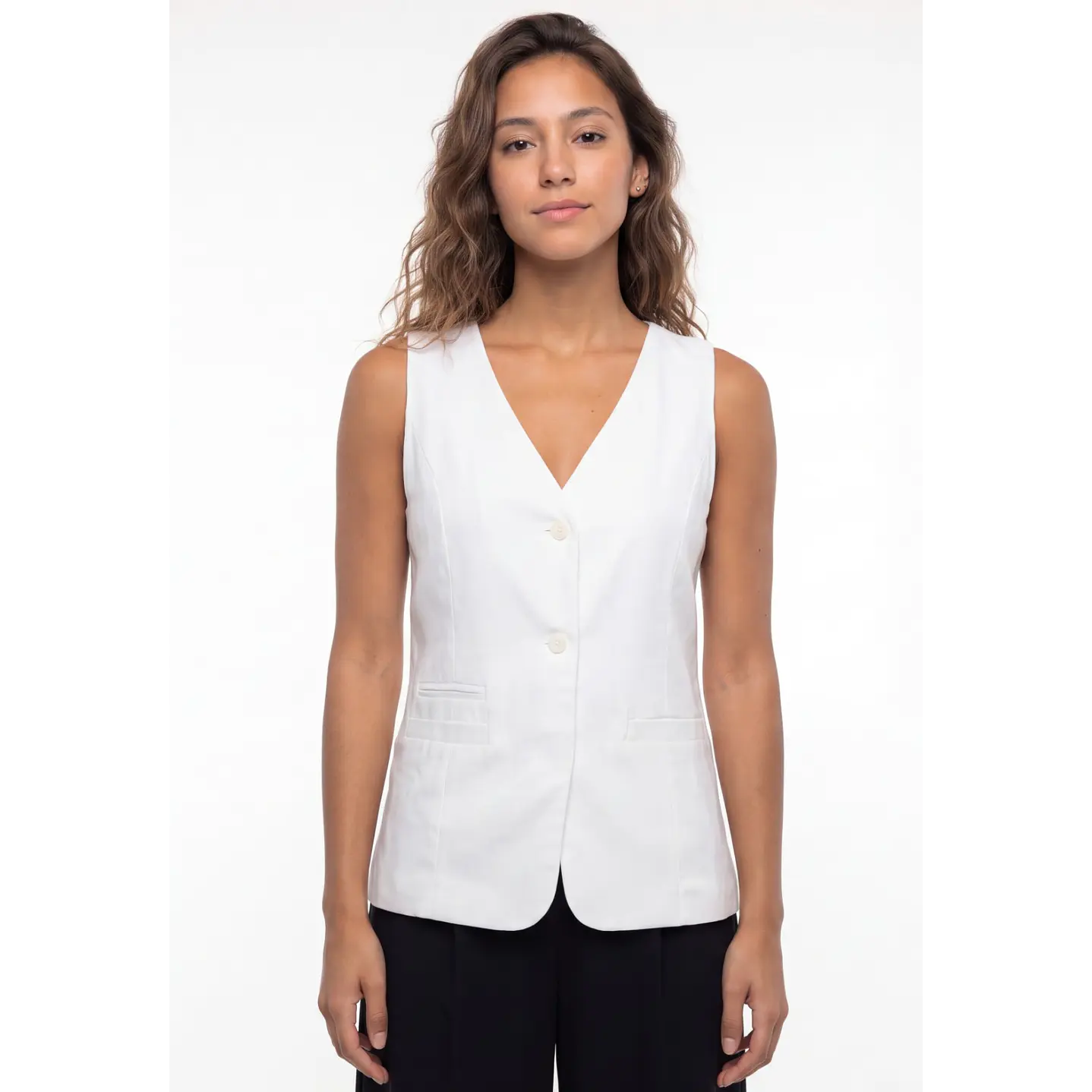 Vest Lino Mujer Crudo 1