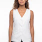 Vest Lino Mujer Crudo - Miniatura 1