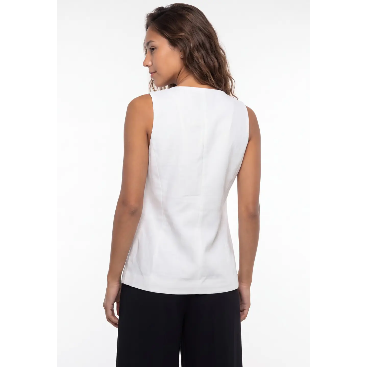 Vest Lino Mujer Crudo 2