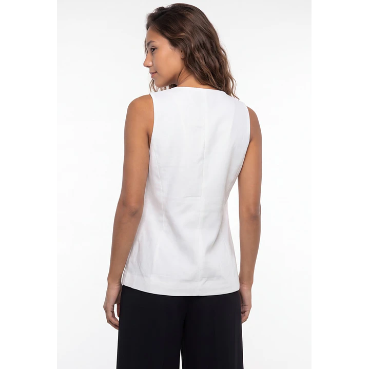 Vest Lino Mujer Crudo 2