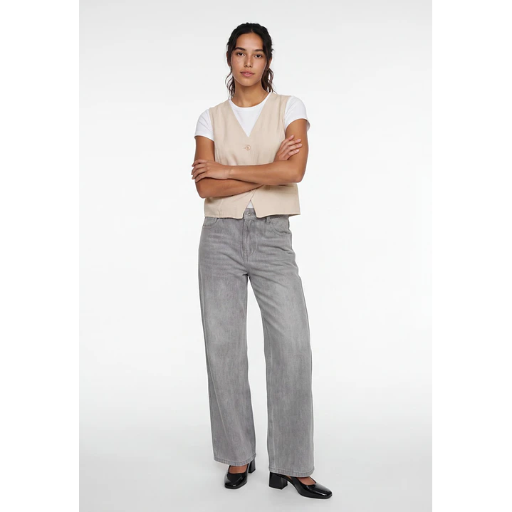 Vest Lino Mujer Crudo 1