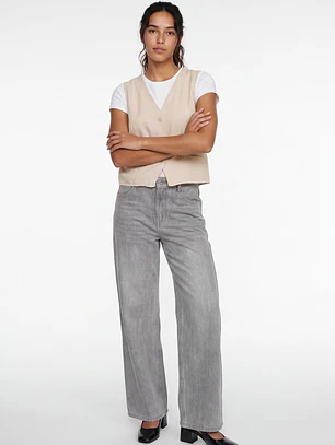 Vest Lino Mujer Crudo