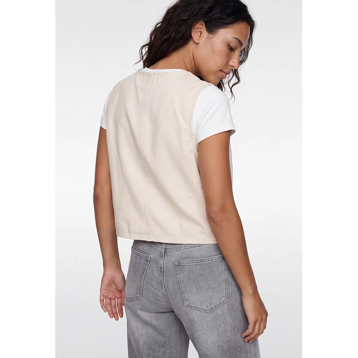 Vest Lino Mujer Crudo 2