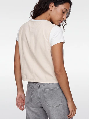 Vest Lino Mujer Crudo