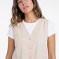 Vest Lino Mujer Crudo - Miniatura 3