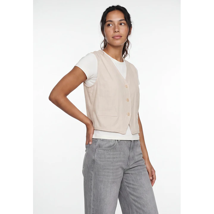 Vest Lino Mujer Crudo 4