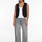 Vest Lino Mujer Negro - Miniatura 3