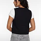 Vest Lino Mujer Negro - Miniatura 2