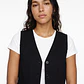 Vest Lino Mujer Negro - Miniatura 4