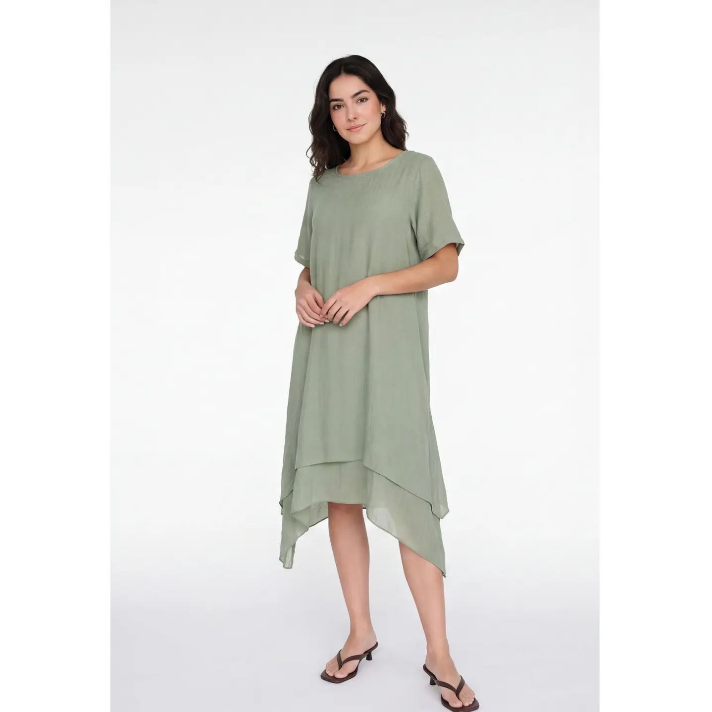 Vestido Doble Mujer Verde 1