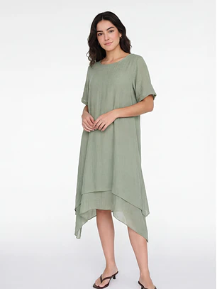 Vestido Doble Mujer Verde