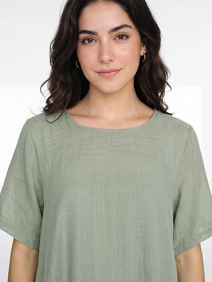 Vestido Doble Mujer Verde