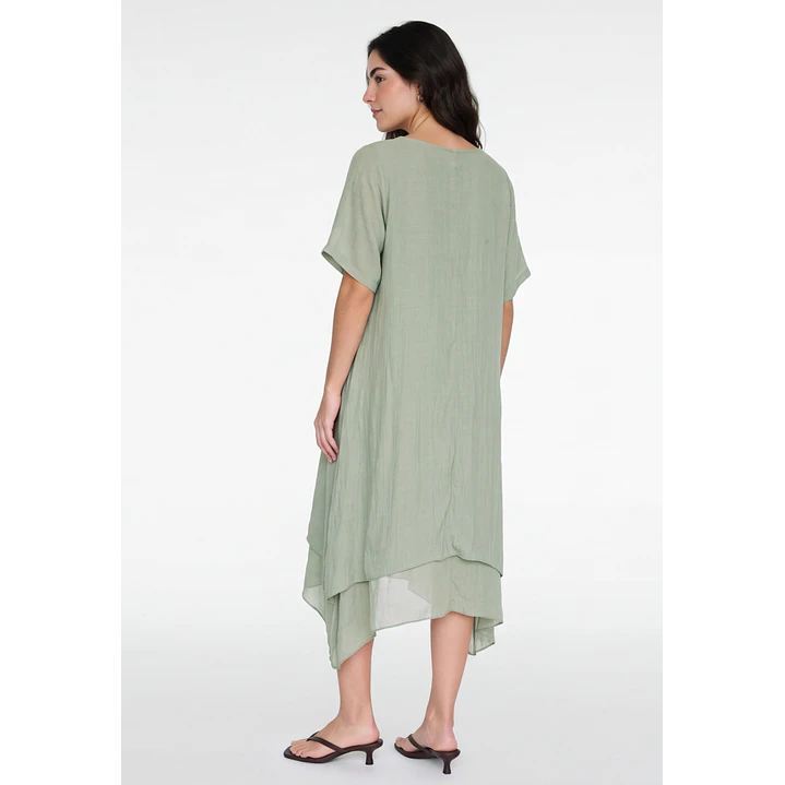 Vestido Doble Mujer Verde 3