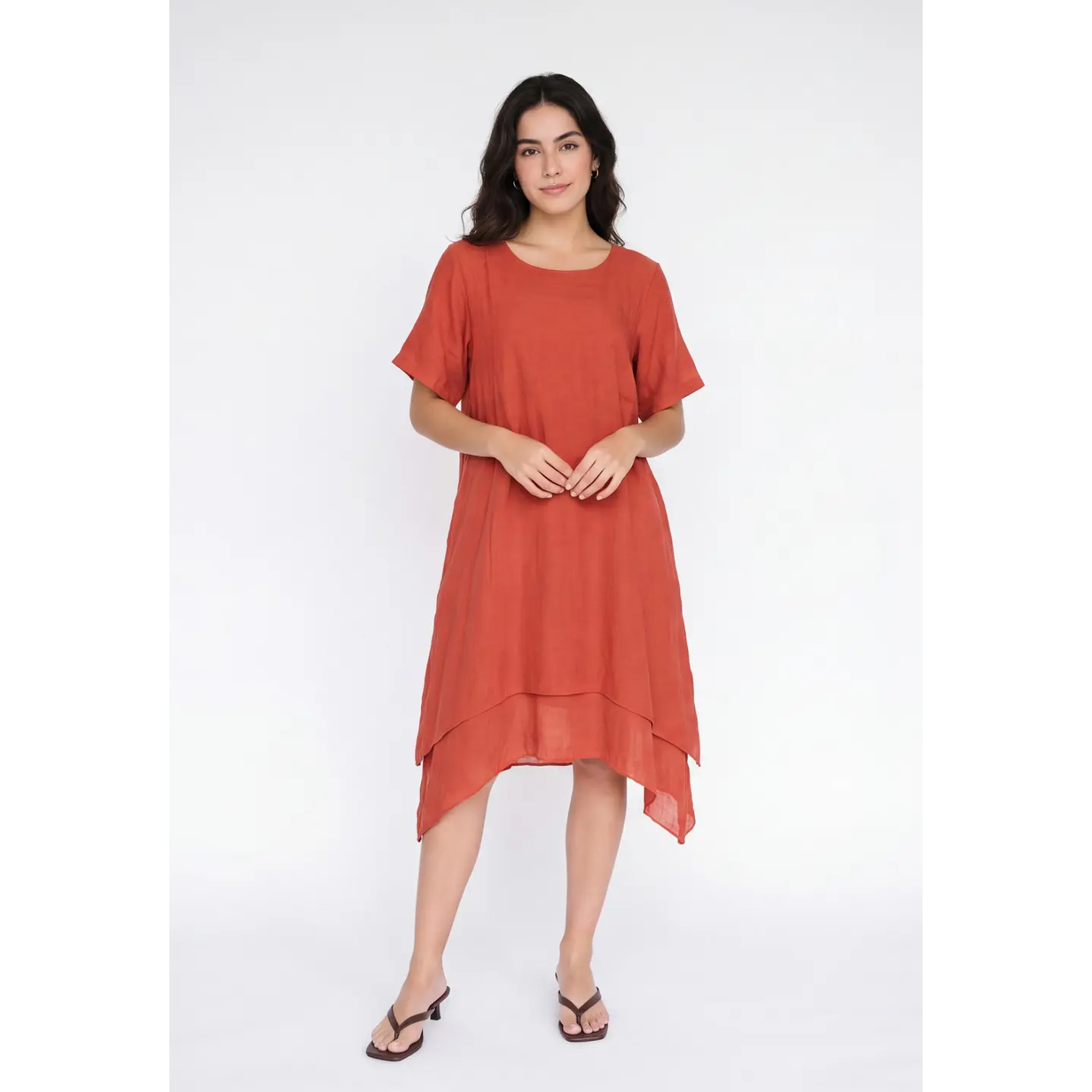 Vestido Doble Mujer Coral 1