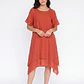 Vestido Doble Mujer Coral - Miniatura 1