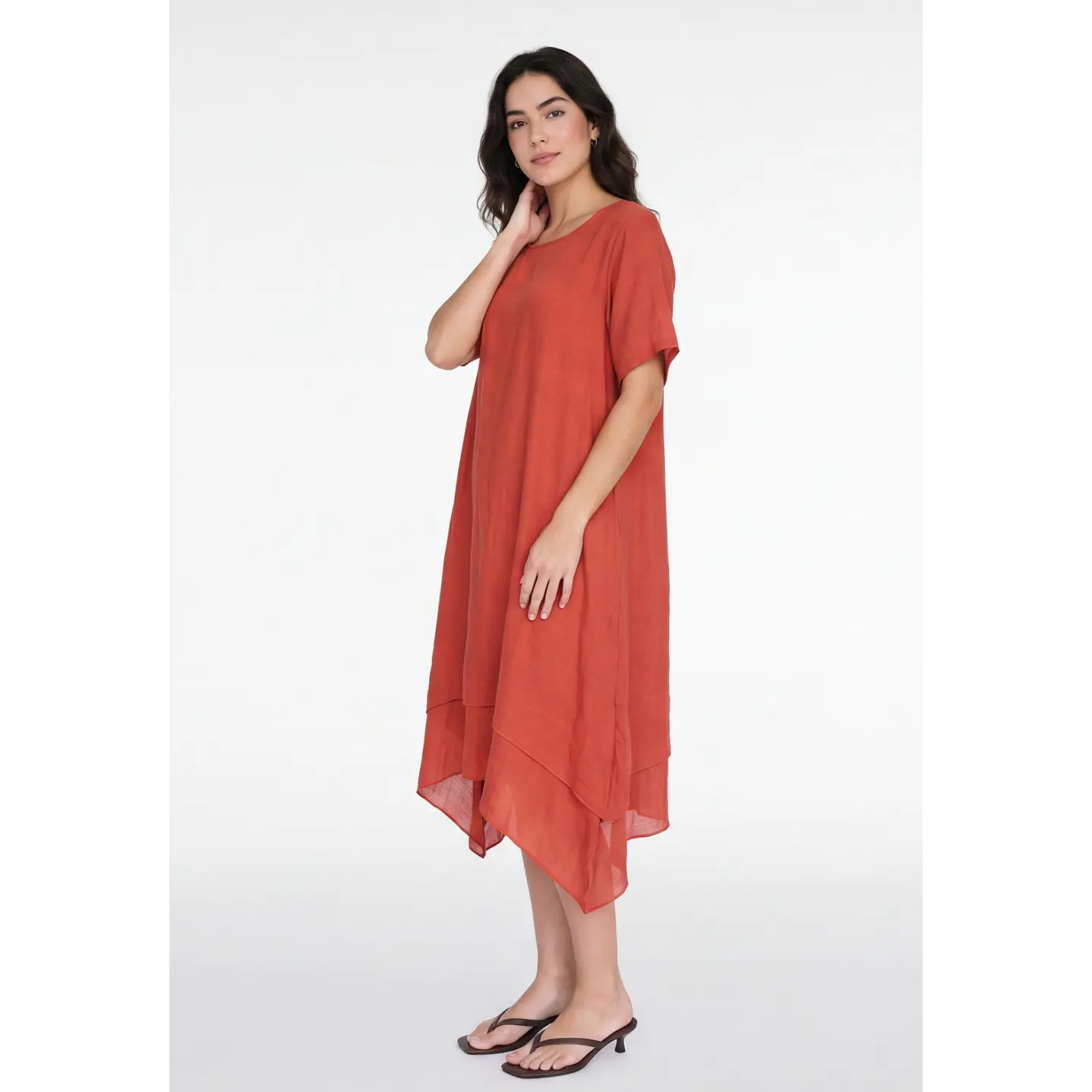 Vestido Doble Mujer Coral 4