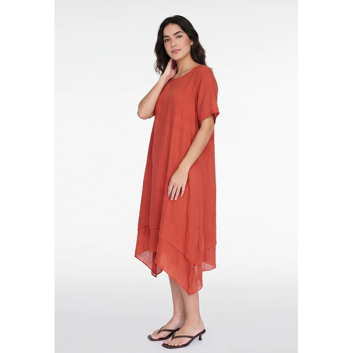 Vestido Doble Mujer Coral 4