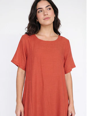 Vestido Doble Mujer Coral