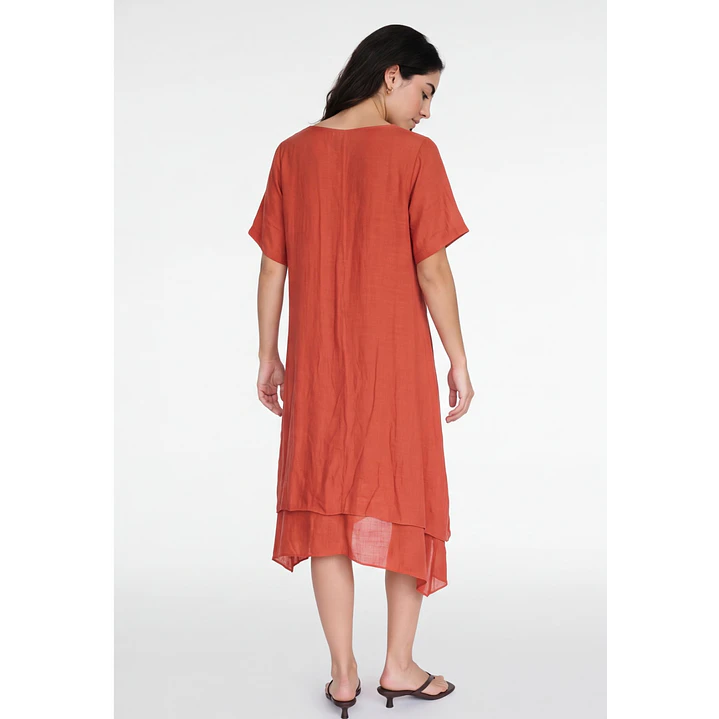Vestido Doble Mujer Coral 3