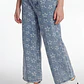 Jeans Flores Wide Leg Niña Azul - Miniatura 1