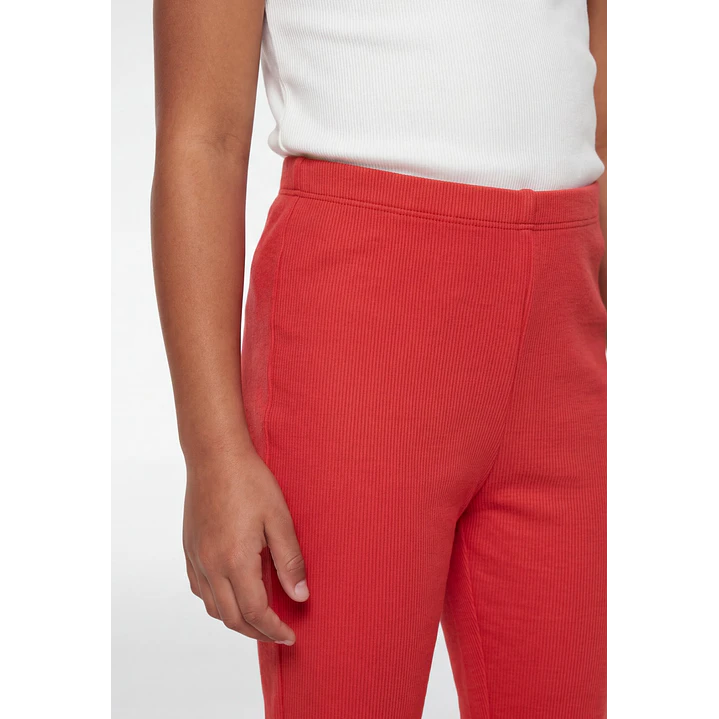 Calza Rib Flare Niña Rojo 4