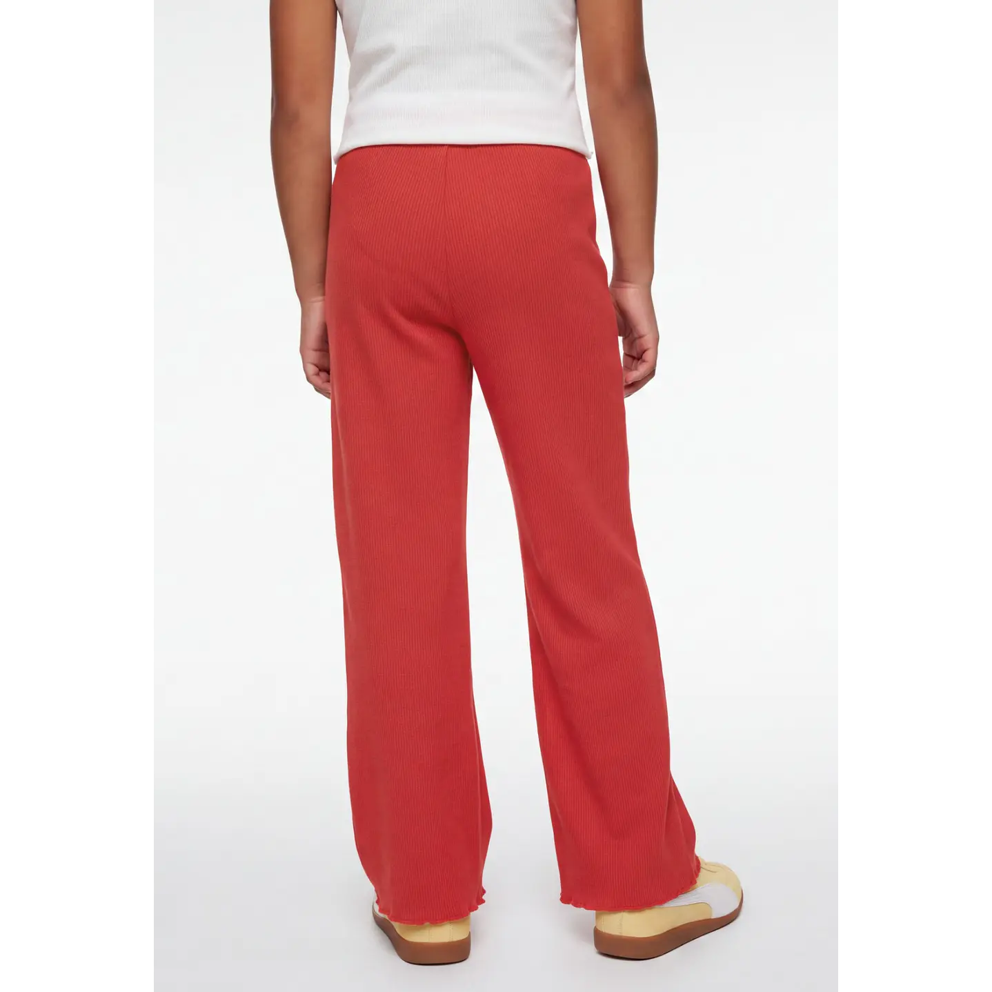 Calza Rib Flare Niña Rojo 2
